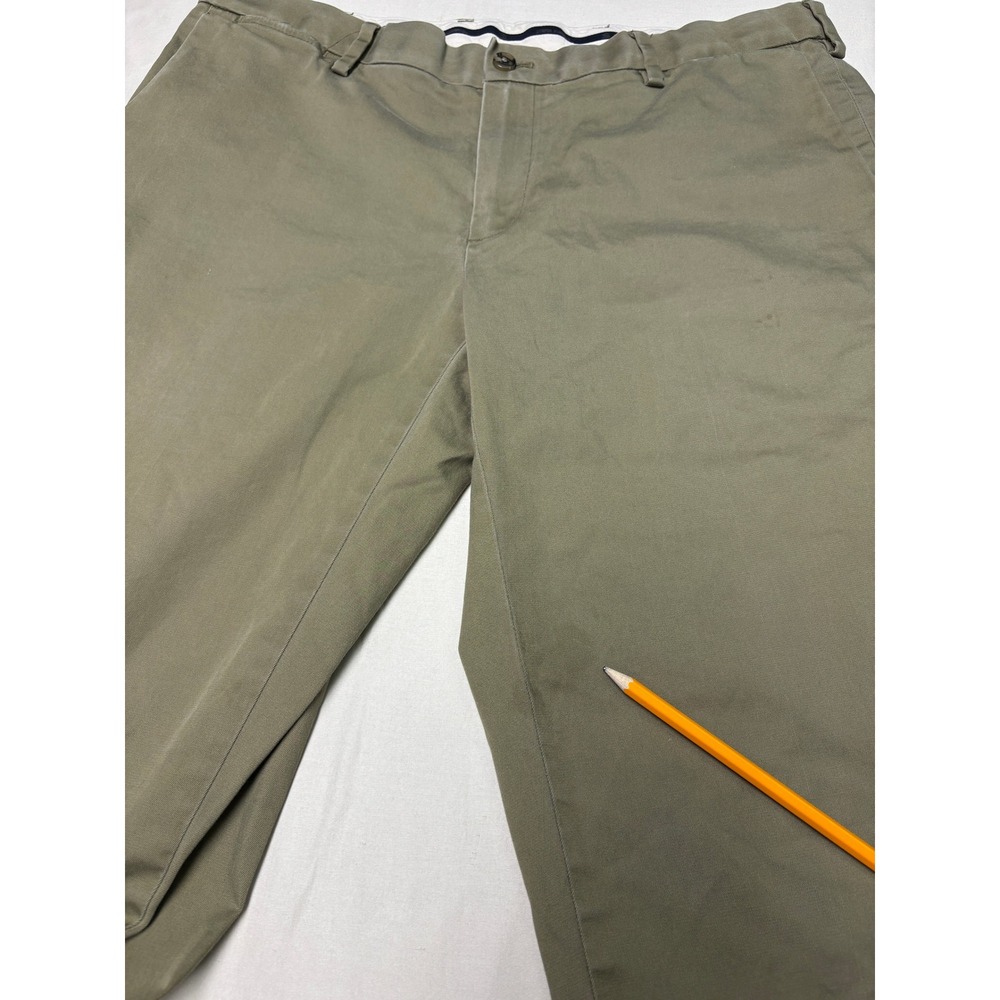 Brooks Brothers Advantage Chino Stretch Soho Fit Pants Mens 34x32 Olive Green - Picture 2 of 10